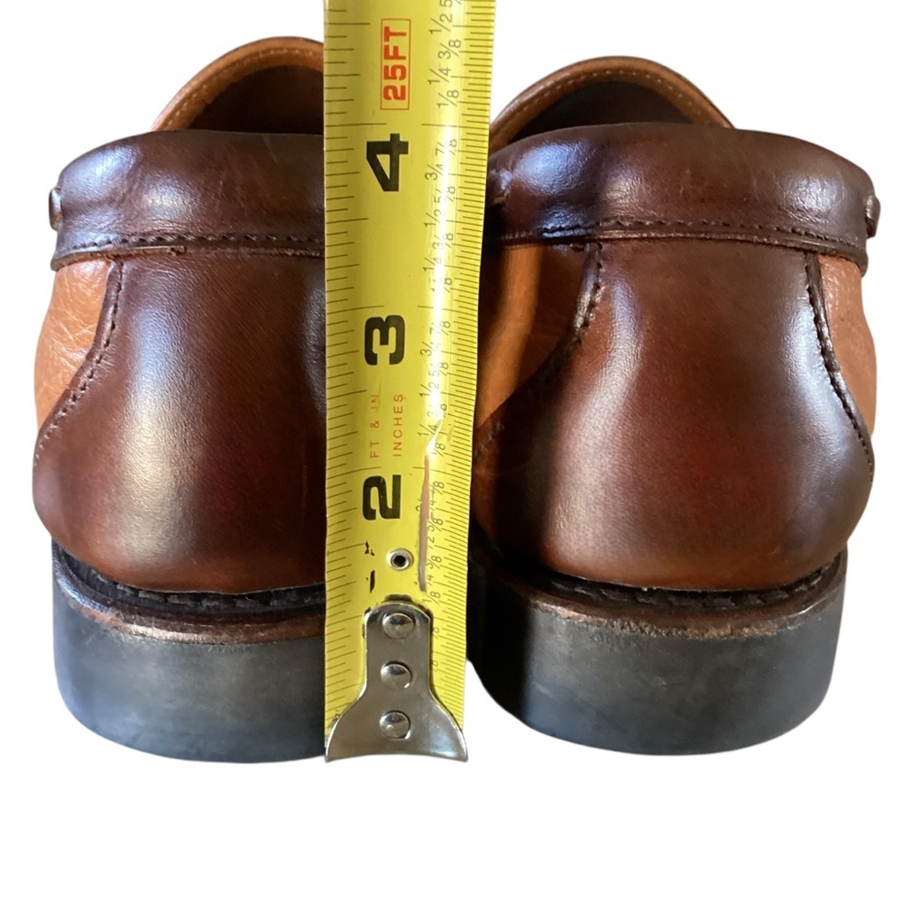 Allen Edmonds Nassau Two-Tone Brown Tasseled Leather Loafers Men’s Size 11.5 - Picture 14 of 16